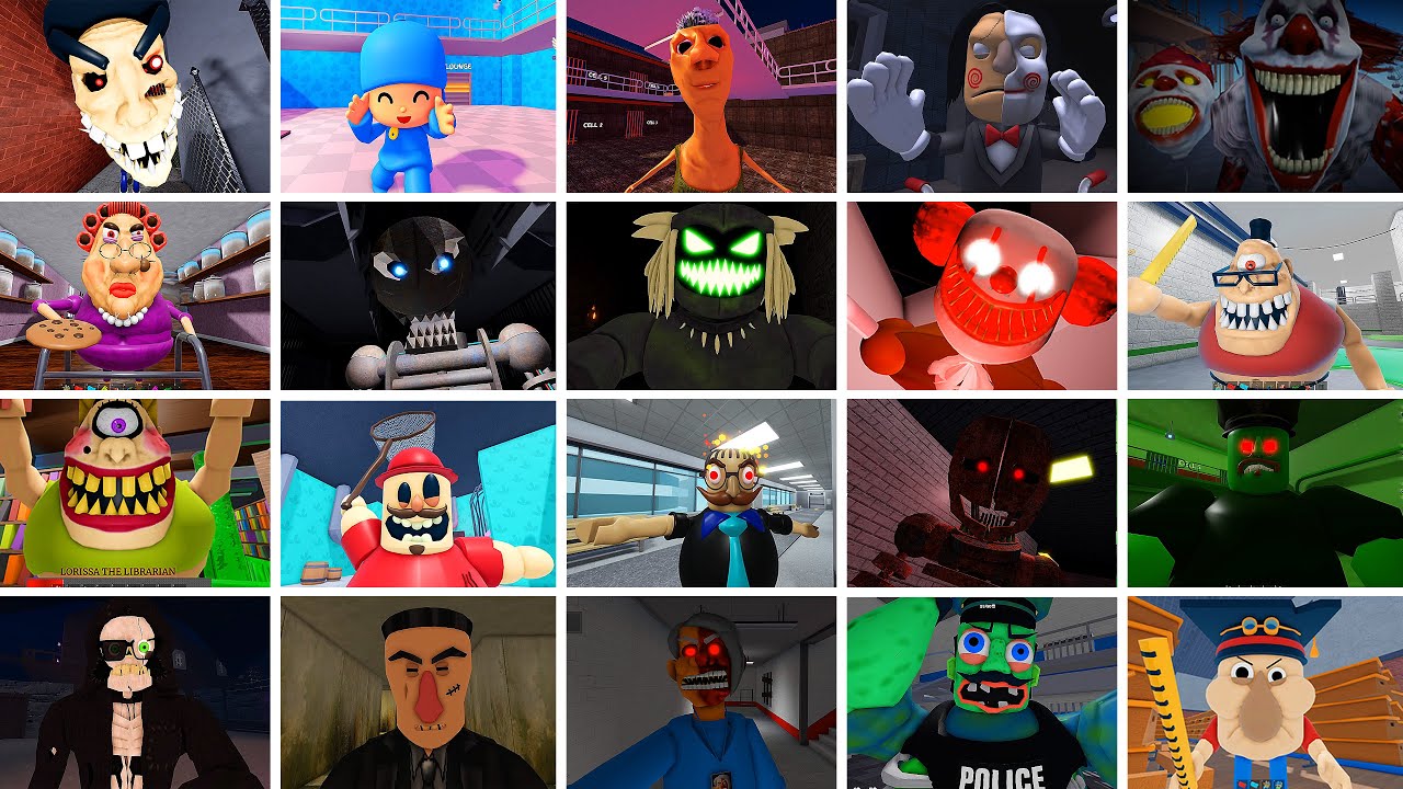 TRASH MONSTER OBBY, TEAM DENTIST, MISS ANI TRON, STINKY'S DETENTION, PAPA PIZZA, ROBLOX JUMPSCARE'S