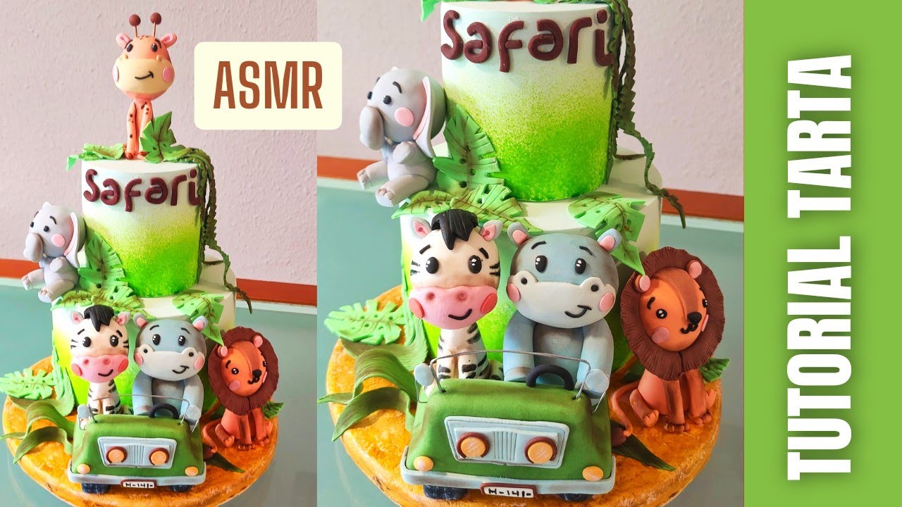 Wild Animal Cake | Jungle Cake. Safari Cake tutorial. Pastel Selva. ASMR Unintentional