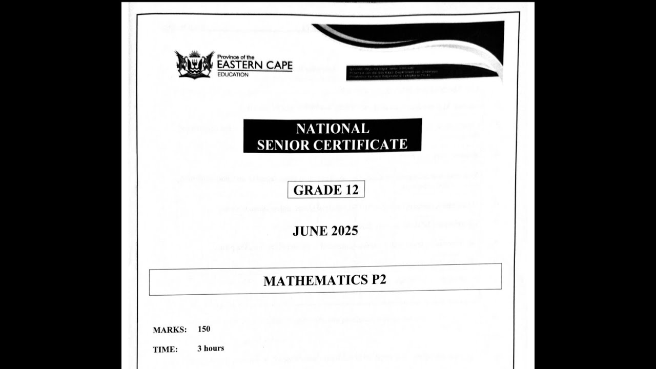 Grade 12 EC - DoE JUNE 2025 Mathematics P2 - Analytical Geometry (Straight Lines) Quetsion 2