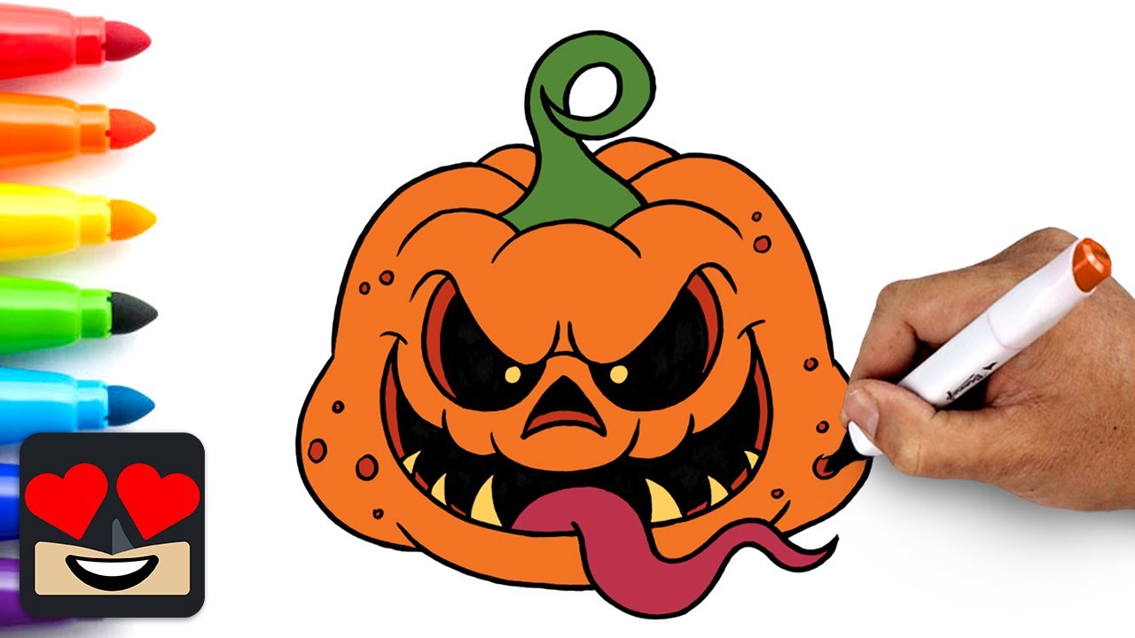 How To Draw a Halloween Pumpkin