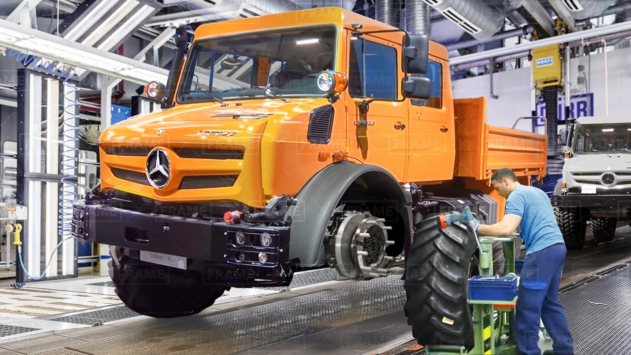Inside German Factory Building Off-Road Truck by Hands: Mercedes-Benz Unimog Production Line