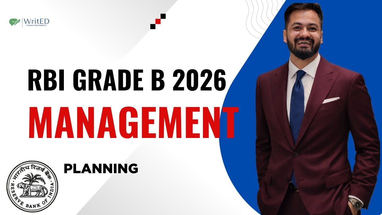 Live Management Class for RBI Grade B 2026 | Lecture 04 | PLANNING