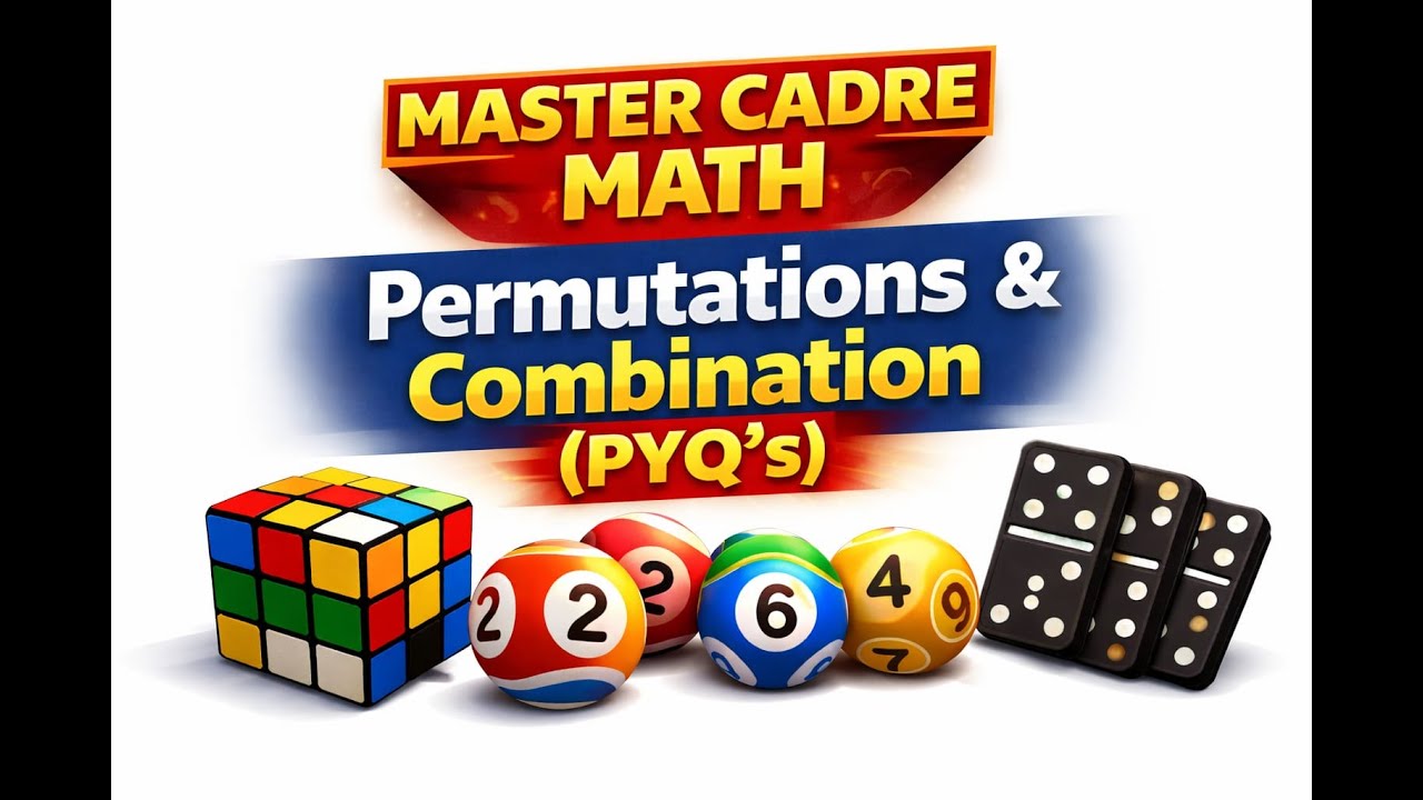 Permutations and Combination (PYQ's) MCQ Class 1 |Master Cadre Math