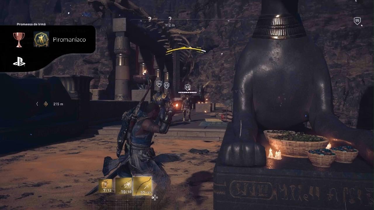 Assassin's Creed Origins Trofeu Piromaniaco