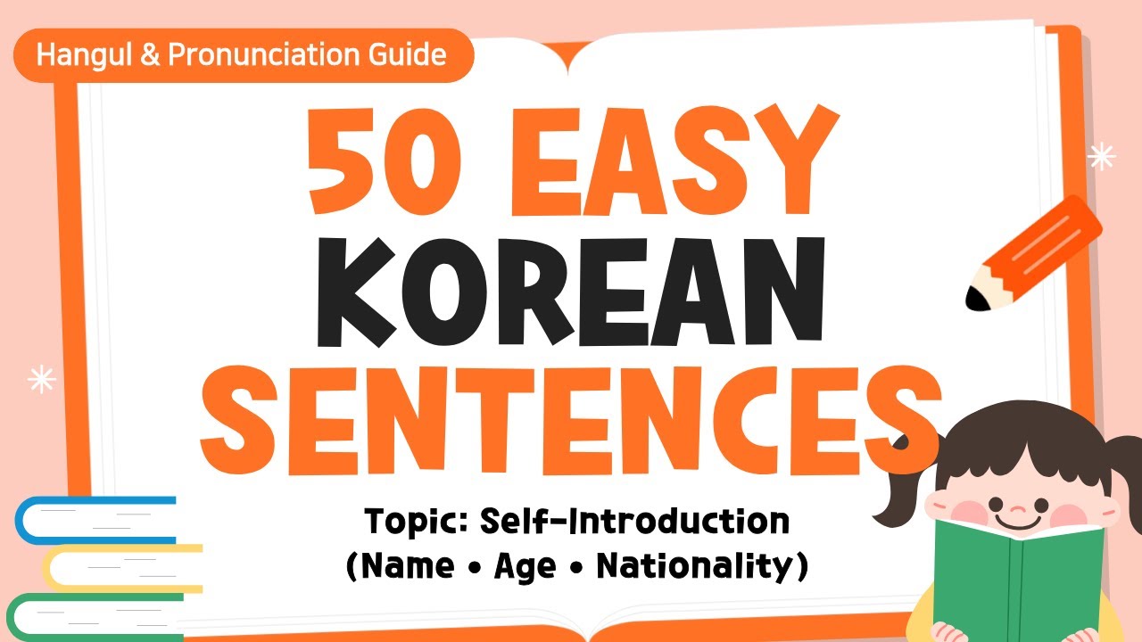 50 Easy Korean Sentences (1st Grade Level) | Hangul & Pronunciation Guide
