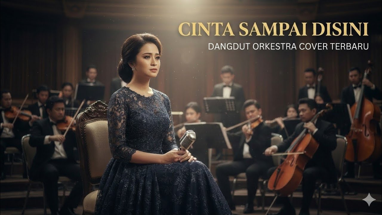 Cinta sampai disini - dangdut orkestra lirik cover terbaru | Langit dangdut