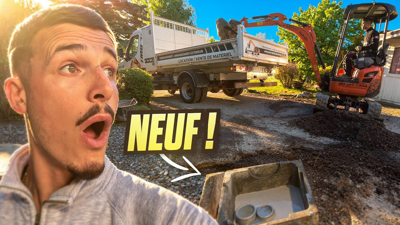 CHANTIER D’ASSAINISSEMENT AVEC LA NOUVELLE PELLETEUSE !! 