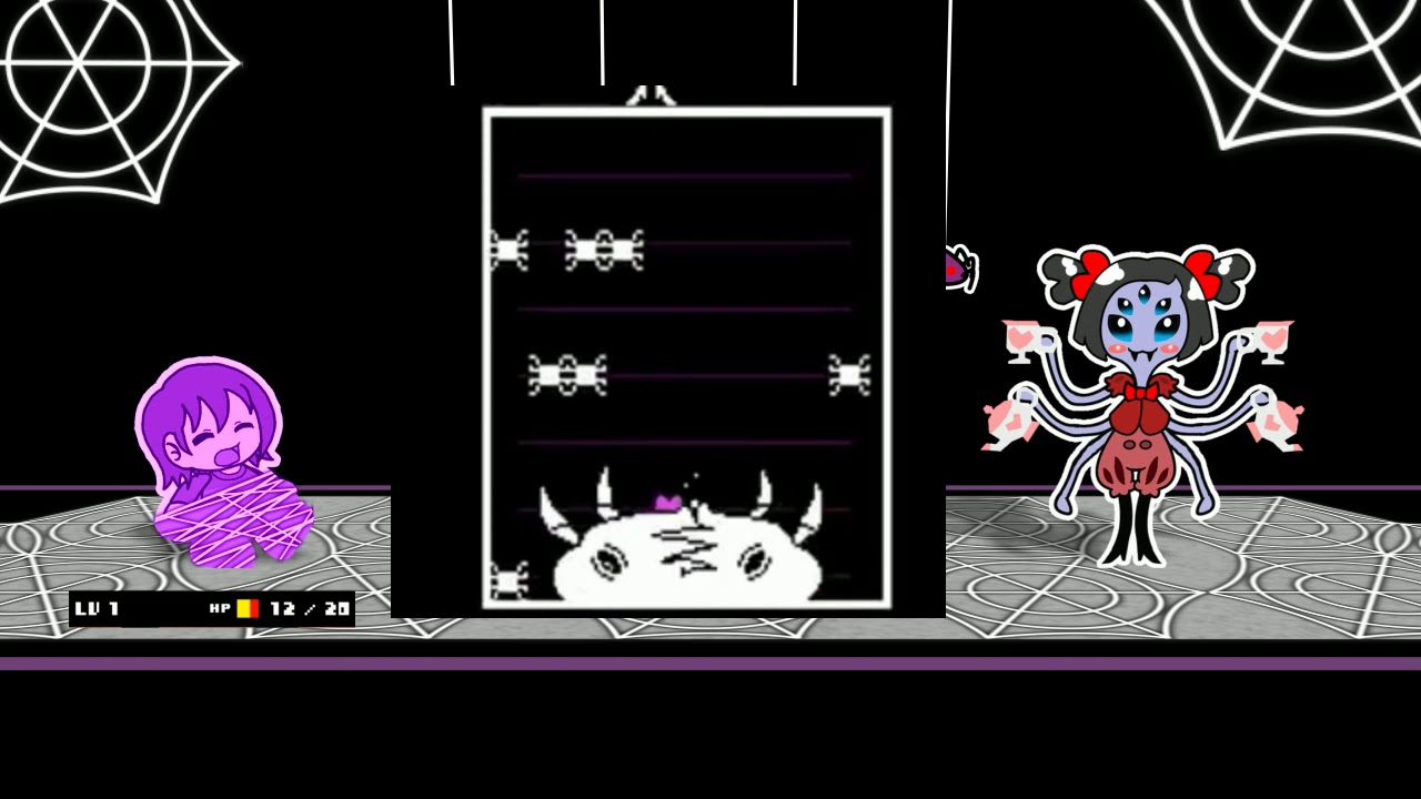 【UNDERTALE】PAPERTALE - Muffet Battle - マフェット戦【ペーパーマリオ風】