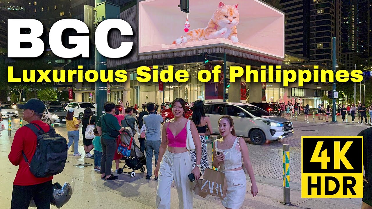 🇵🇭 4K | The Best & Busiest Spot in BGC, Metro Manila: Bonifacio High Street | Modern Philippines