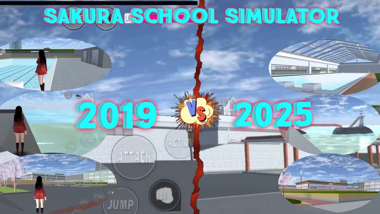 👉SAKURA SCHOOL SIMULATOR🤯//🫸😳Oldest Version VS👍 Latest Version🫷