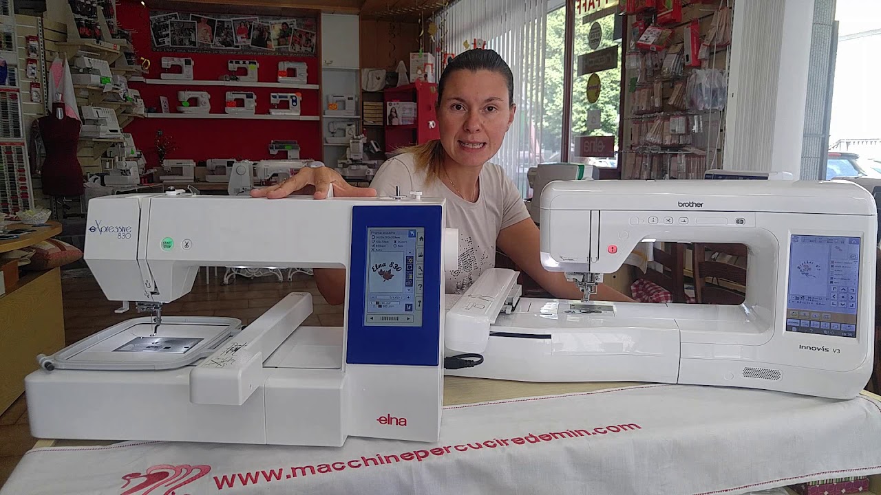 Confronto macchine ricamatici Brother Innovis V3 vs Elna 830
