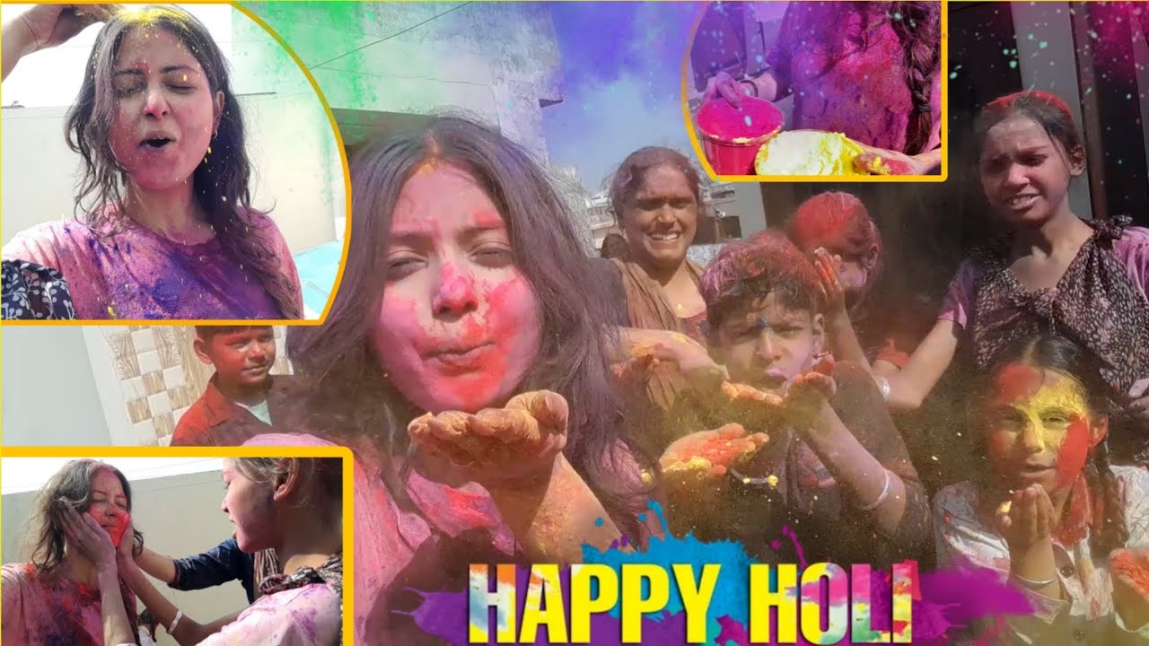Holi Hai!🌈sub ko rang diya 😂