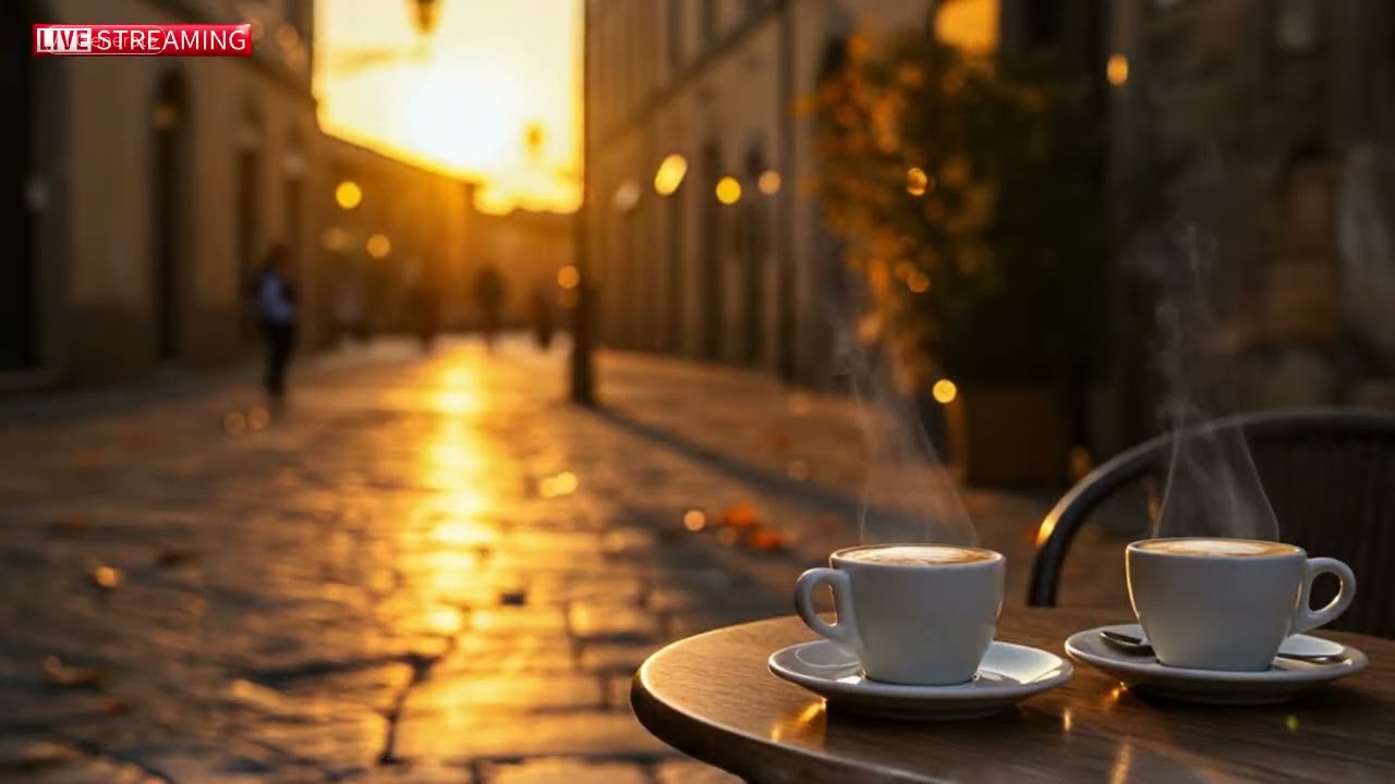 Warm Sunset Autumn Jazz ☕ Pisa Caf&eacute; & Smooth Bossa Nova, Relaxing Jazz for Study, Work