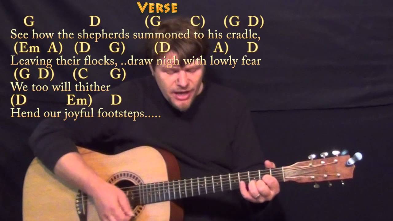 O Come All Ye Faithful (Christmas) Strum Guitar Cover Lesson in G with Chords/Lyrics