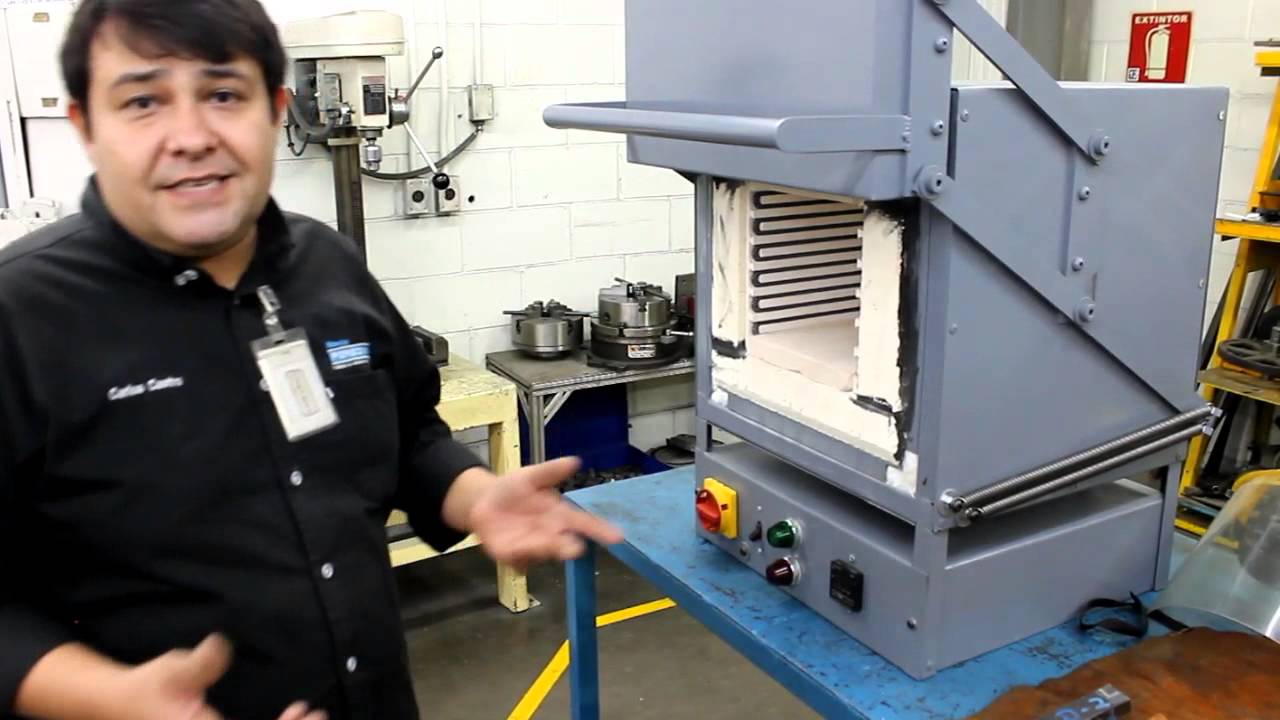 Horno de tratamiento termico de aceros, descripcion y pruebas de Temple y Revenido