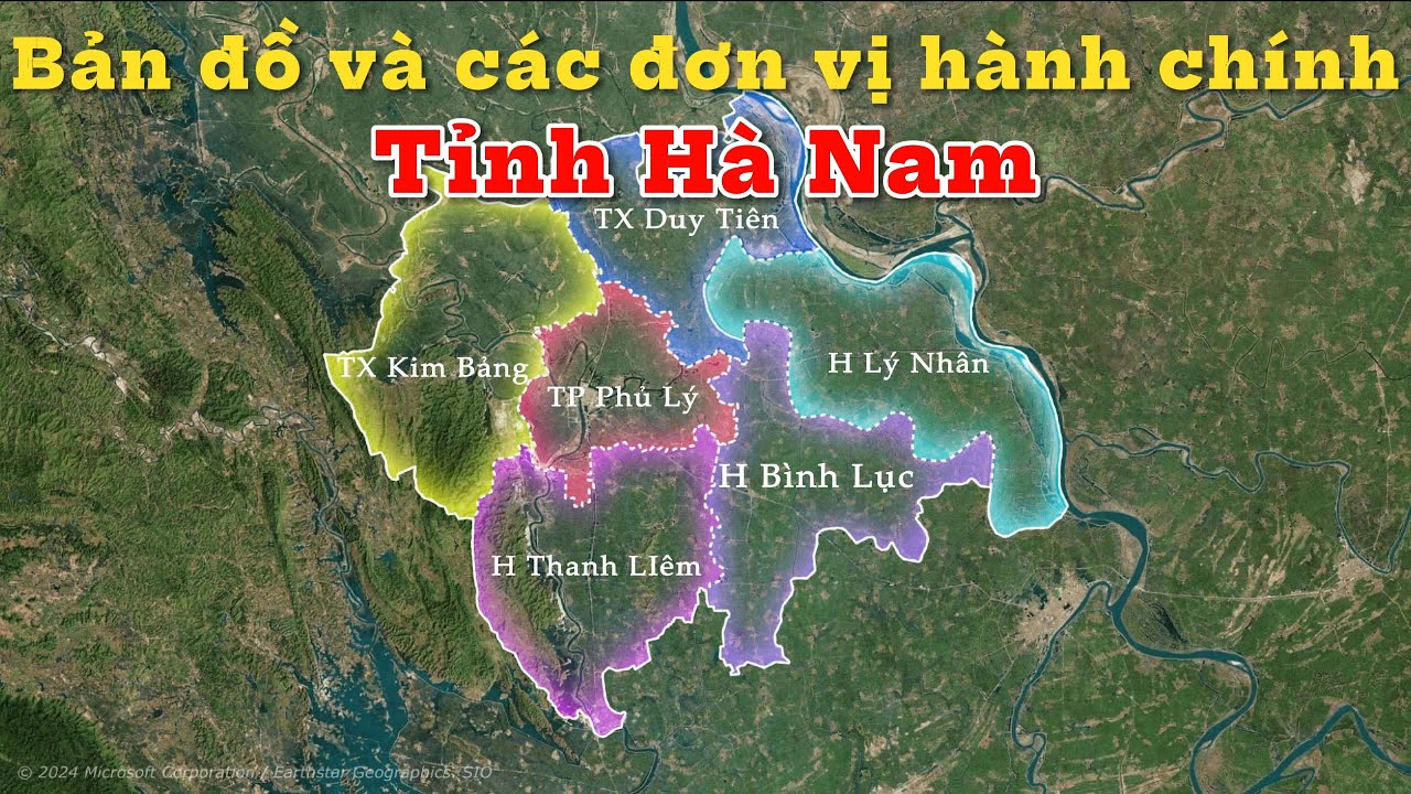 Bản đồ tỉnh HÀ NAM và các huyện, thành phố mới nhất
