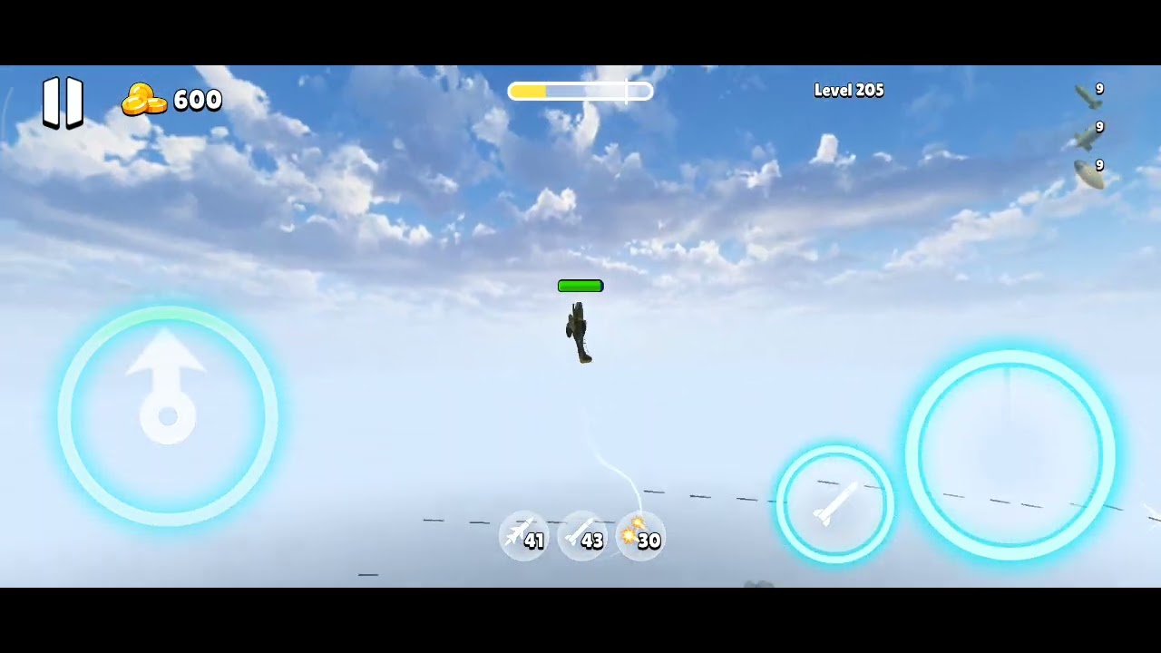 Bomber Ace Level 205 | No damage | Epic Action with P-51 Mustang WWII Fighter Plane