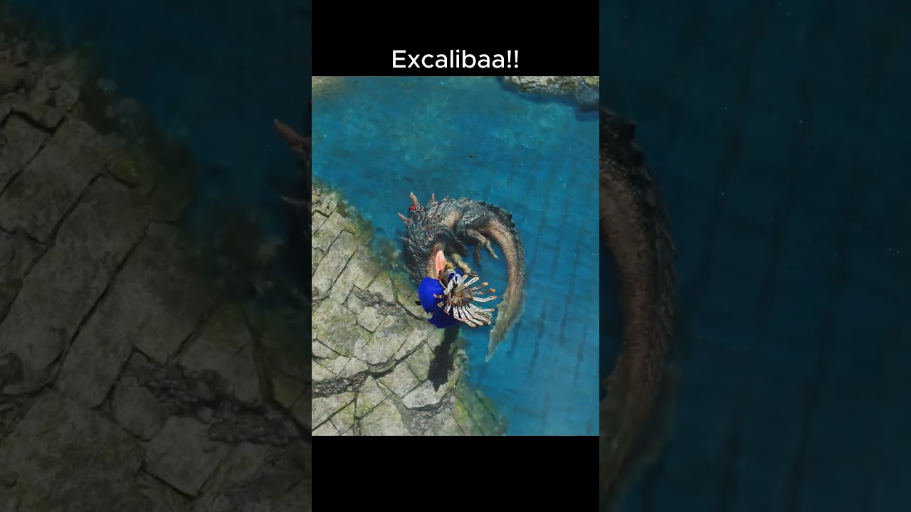 Wake Lagiacrus up with Excalibur from heaven #mhwilds #mhwildsgameplay #monsterhunter