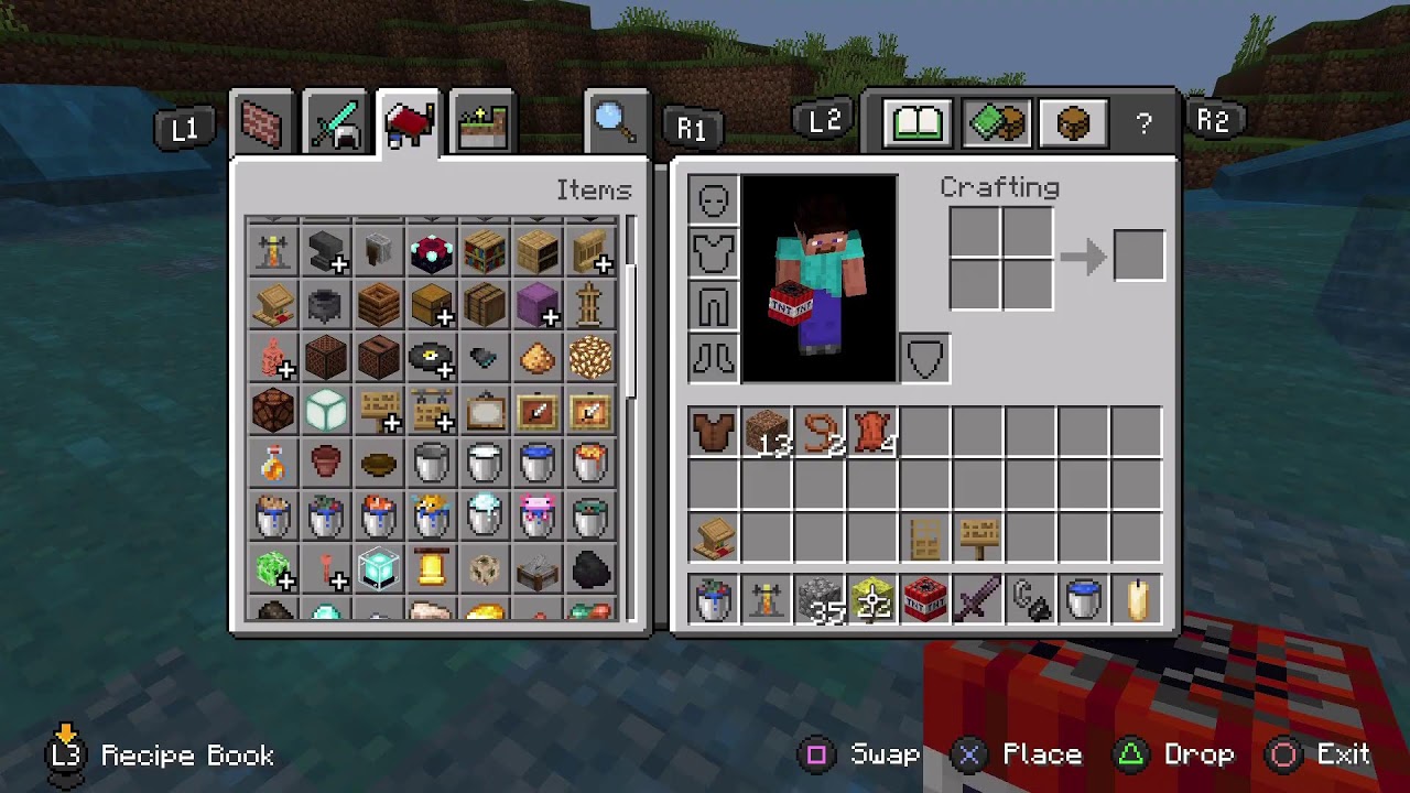 Minecraft gameplay.