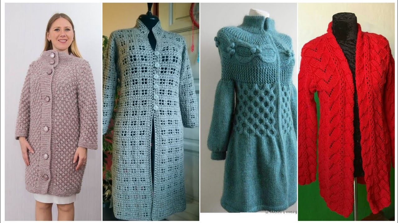 very Trending and stylish crochet coat design ideas