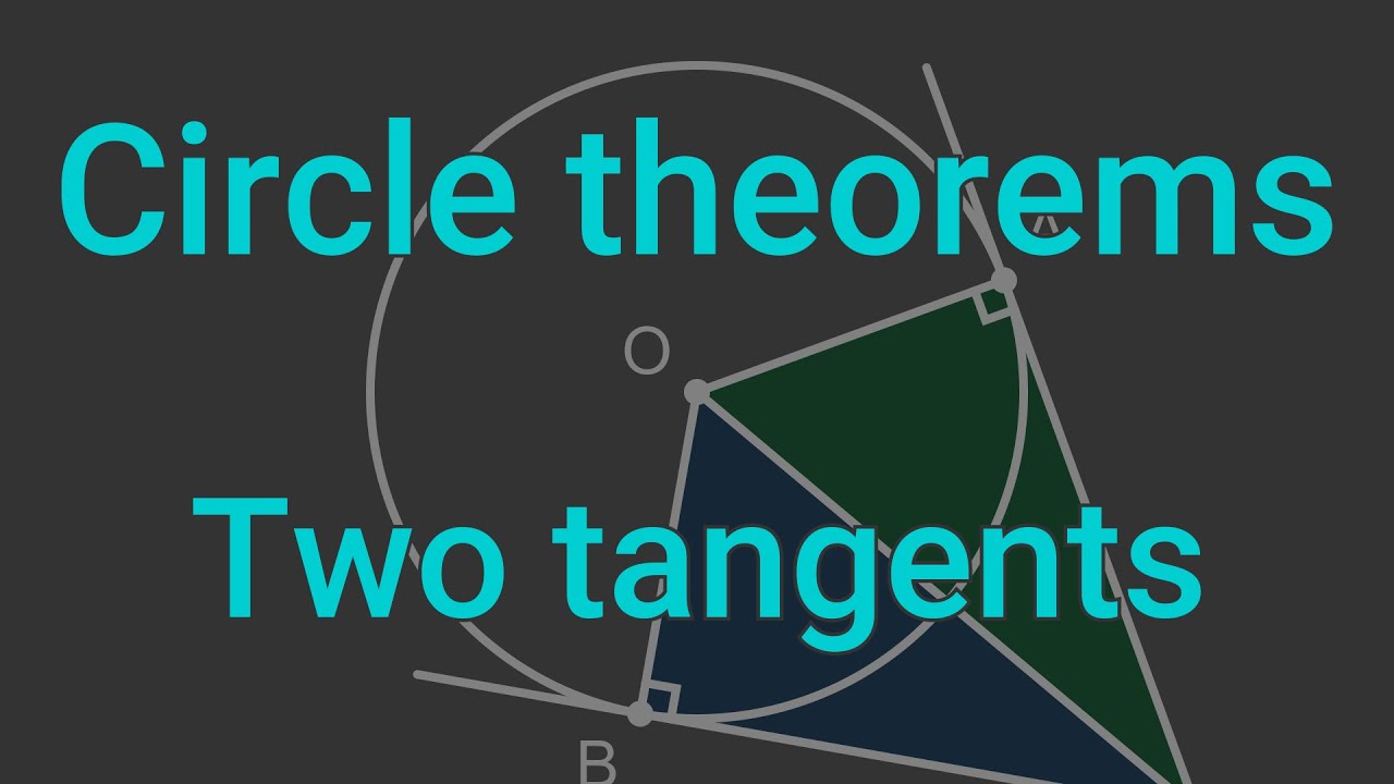 Circle theorems - two tangents are equal