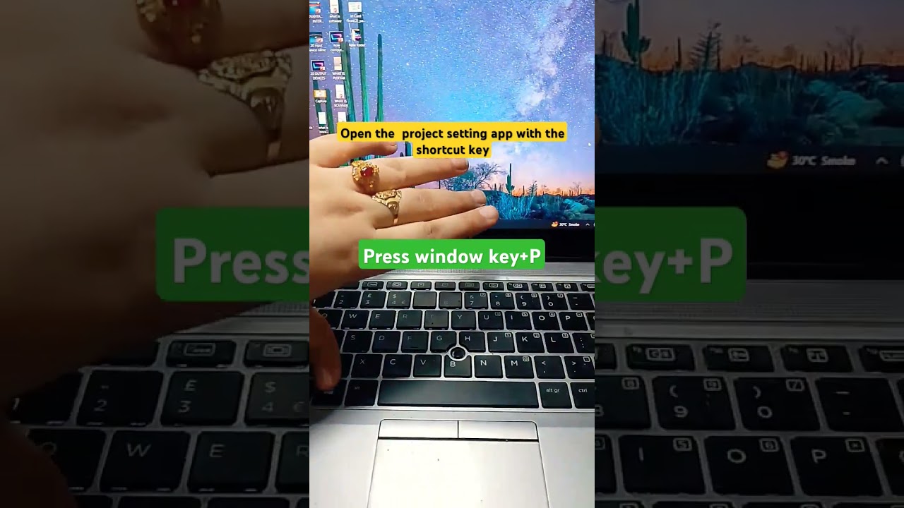 How to open the project settings app in windows 10? #shorts #reels #trending #ytshorts