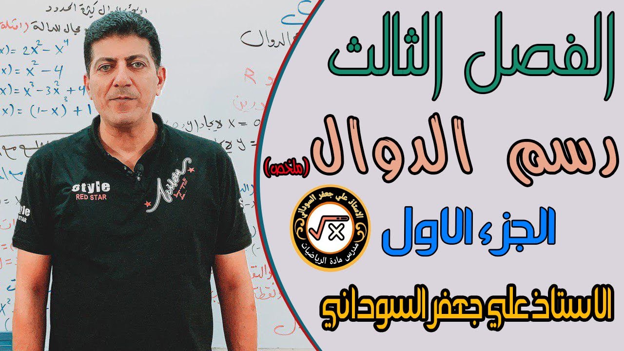 الفصل الثالث رسم الدوال الجزء الاول ( ملخص ) الثالث صناعي ✔