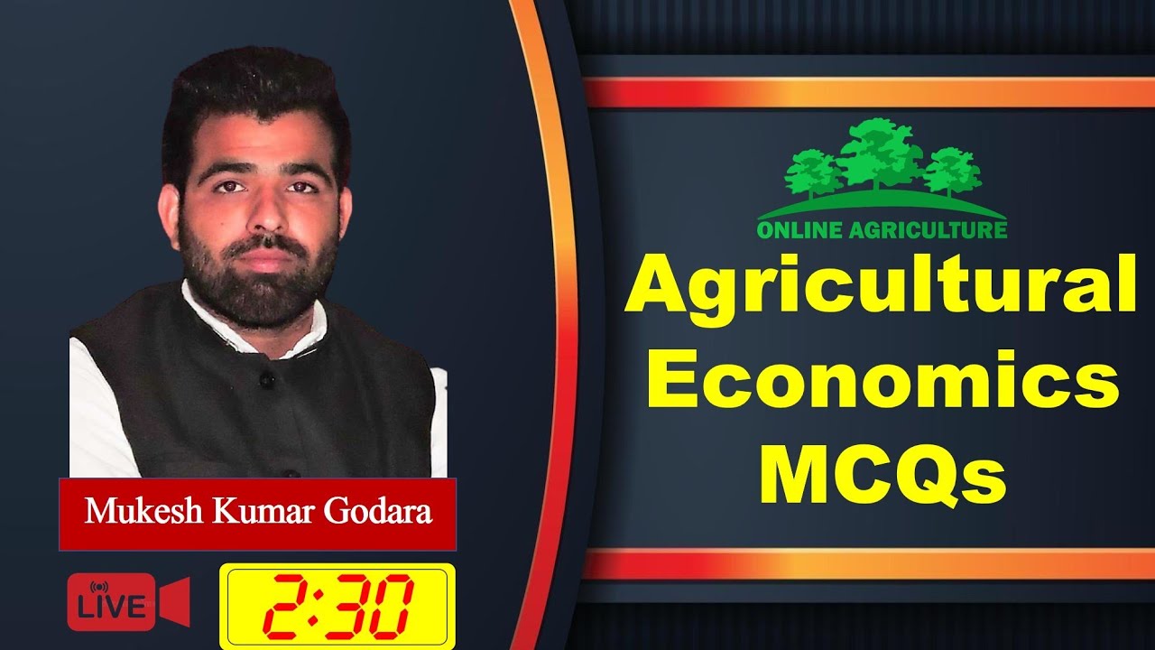 Agricultural Economics MCQs - All important questions cover in a lecture- AFO, AAO, ADO, FCI, NABARD