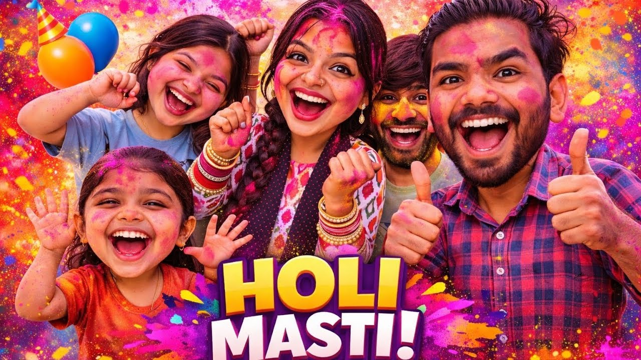 Holi vlog || Holi with family ❤️ #vlog #holi 