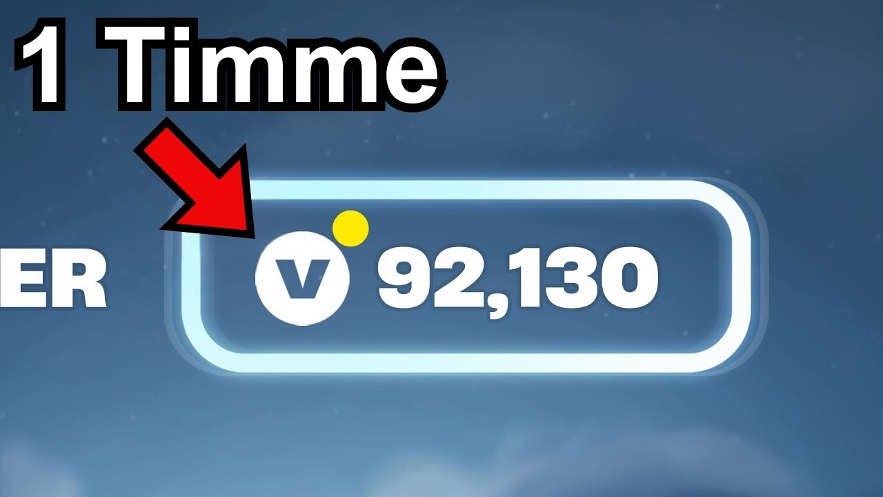 Hur Många VBucks Kan Jag Få På 1 Timme?