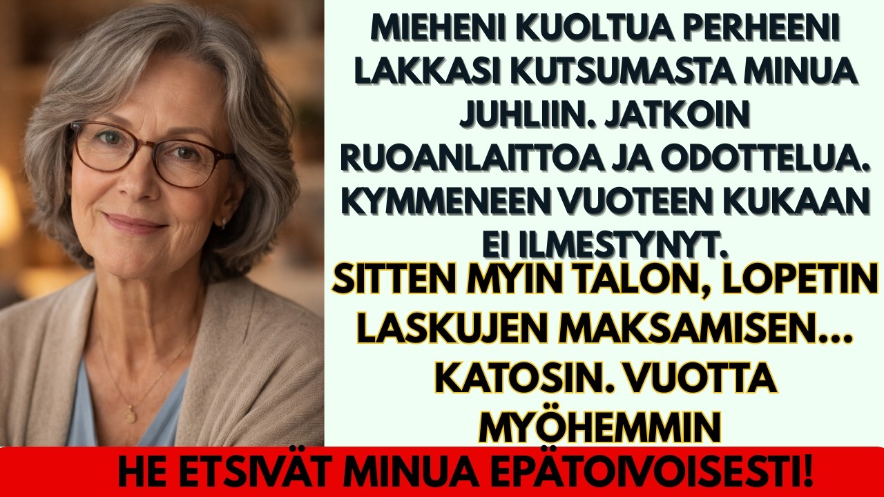 Perheeni alkoi olla välinpitämätön. Niinpä lopetin laskujen maksamisen ja katosin. Vuotta myöhemmin