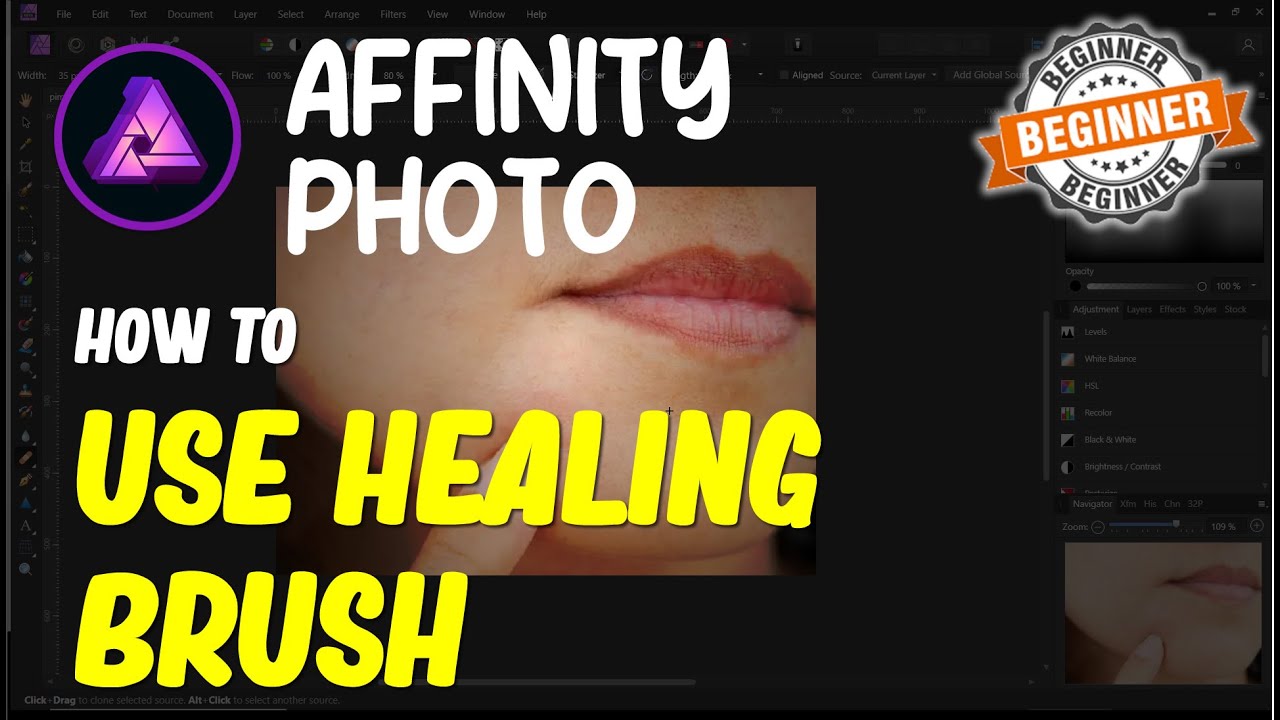 Affinity Photo How To Use Healing Brush