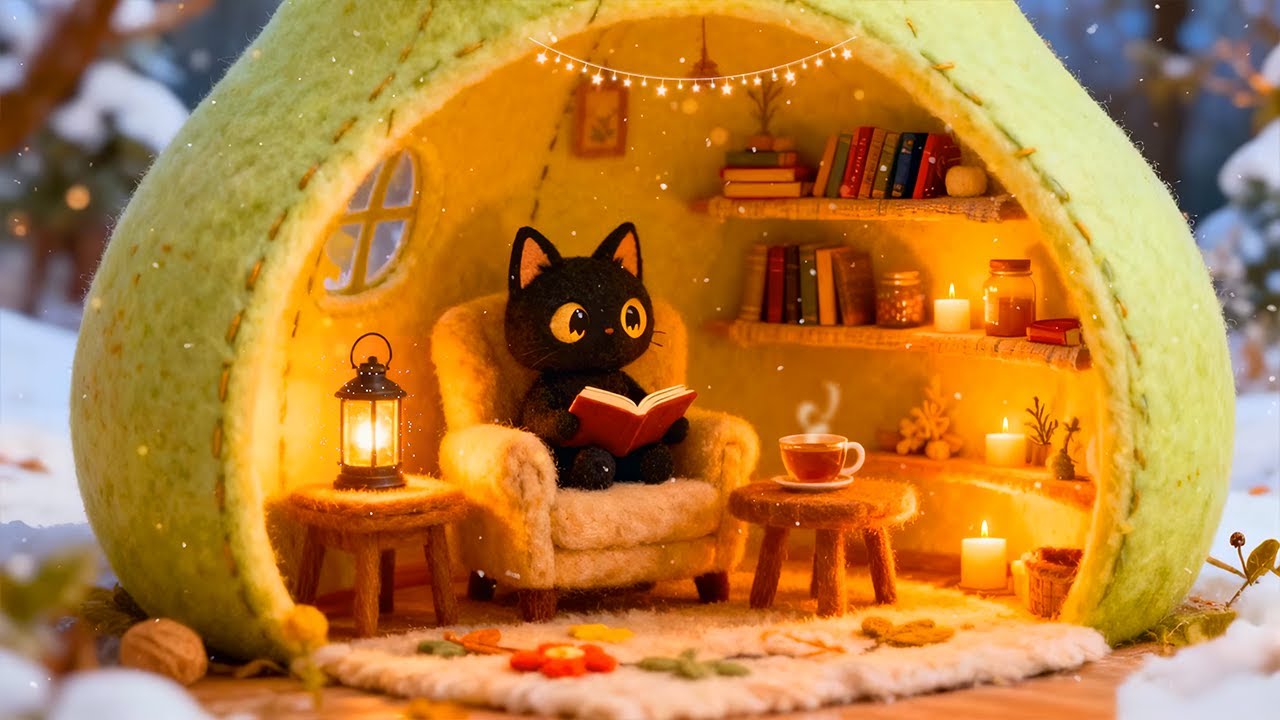 Cozy Winter Study with Lofi Cat 🐾 Chill Lofi for Relaxation 🐱 Calm Lofi for Focus