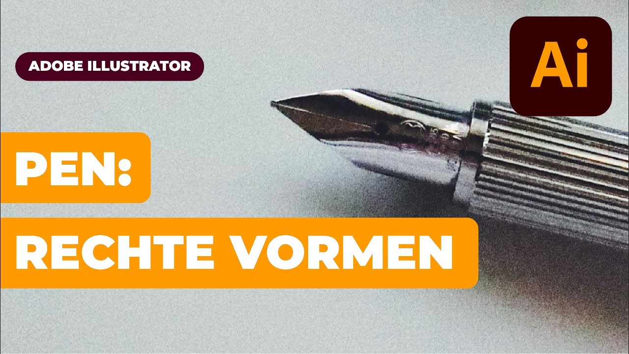 Adobe Illustrator Basis – Pen tool: rechte vormen