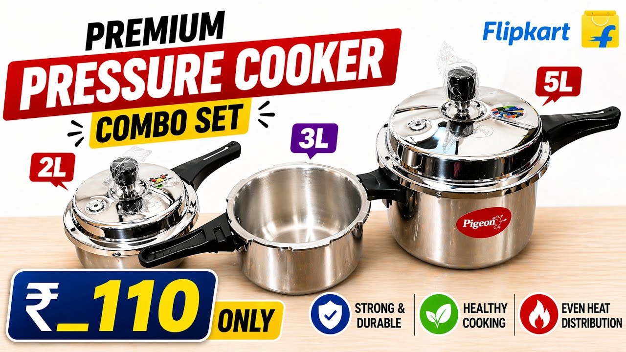 Pigeon Stainless Steel Pressure Cooker | Pigeon Pressure Cooker Unboxing