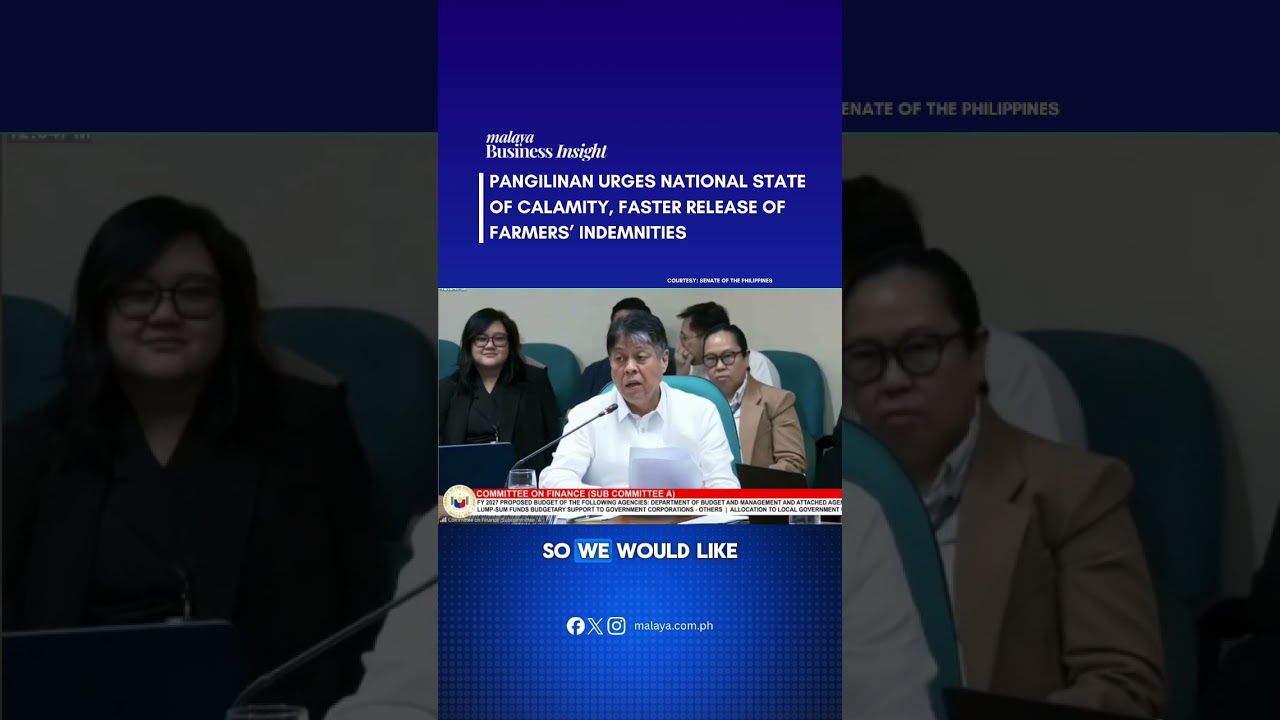 PANGILINAN URGES NATIONAL STATE OF CALAMITY, FASTER RELEASE OF FARMERS&rsquo; INDEMNITIES