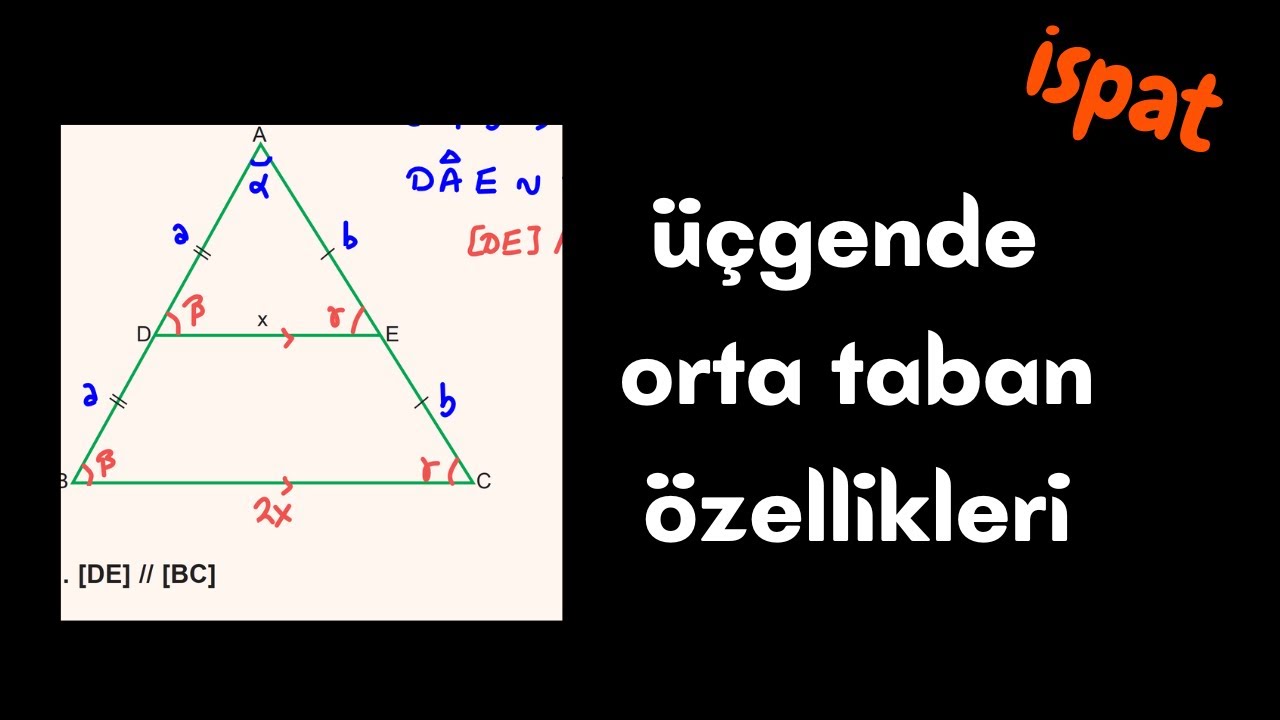📣İSPAT📣 Üçgende Orta Taban Özellikleri