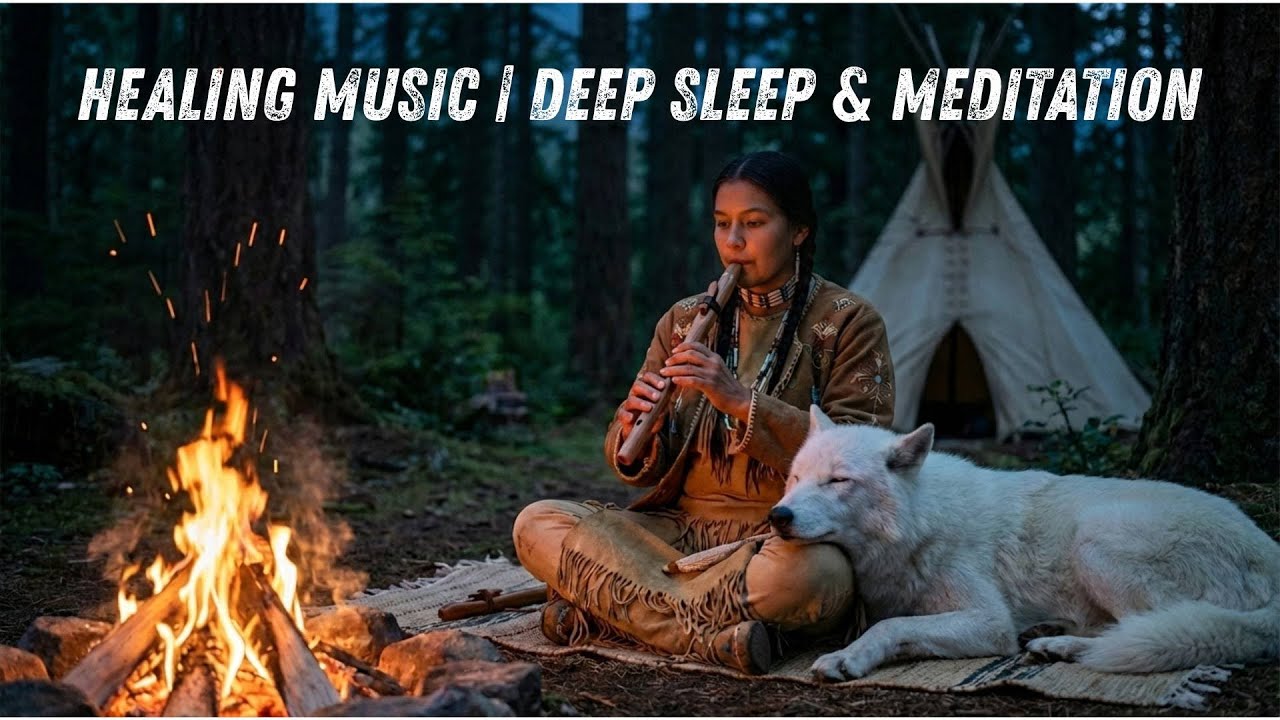 Native American Flute by the Campfire  432Hz Healing Music | Deep Sleep & Meditation