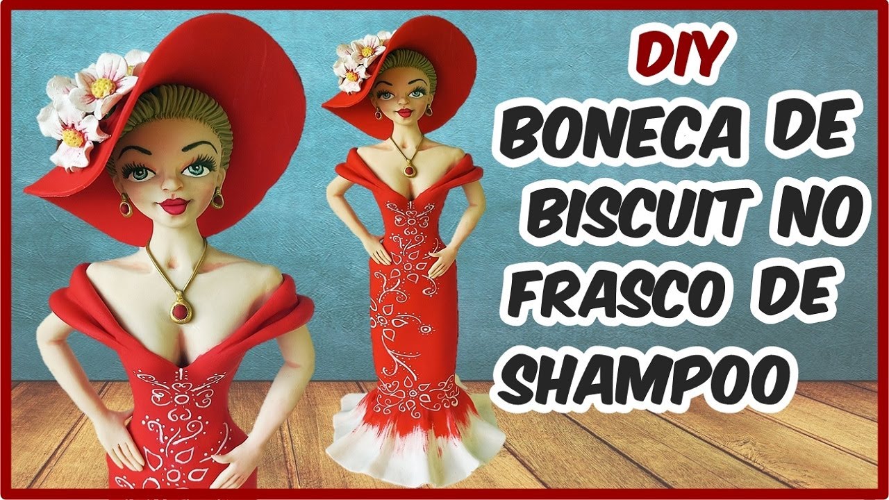 ARTESANATO: COMO FAZER UMA BONECA DE BISCUIT/ BONECA FEITA COM FRASCO DE SHAMPOO/ BISCUIT/