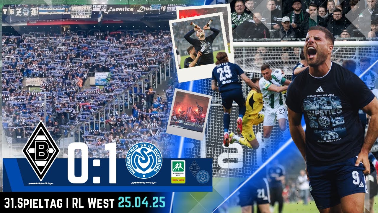 GLADBACH vs. DUISBURG StadionVlog🔥16.000 MSV-FANS feiern AUFSTIEG im BORUSSIA-PARK⚽️😱