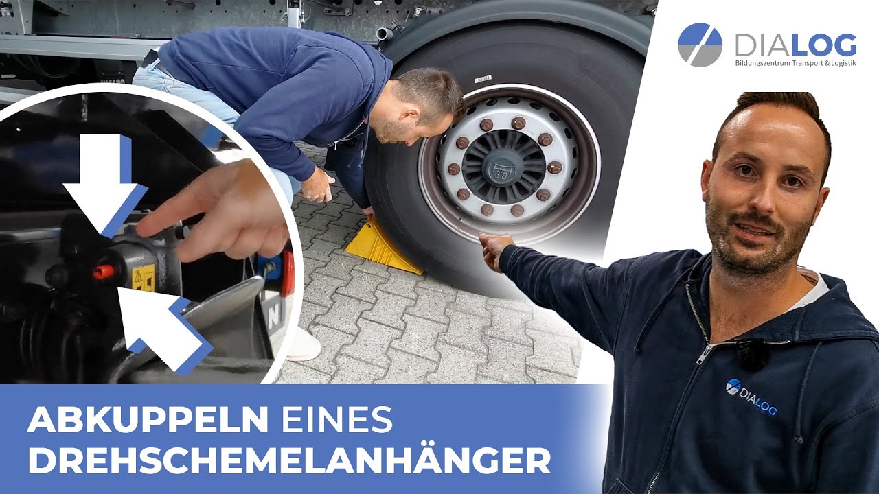 Ordnungsgemäßes ABKUPPELN eines Drehschemelanhängers | Prüfungsvorbereitung C/CE | DIALOG BZ