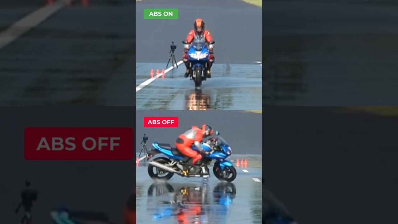 ABS vs No ABS - Motorcycle Crash Test! 🤯