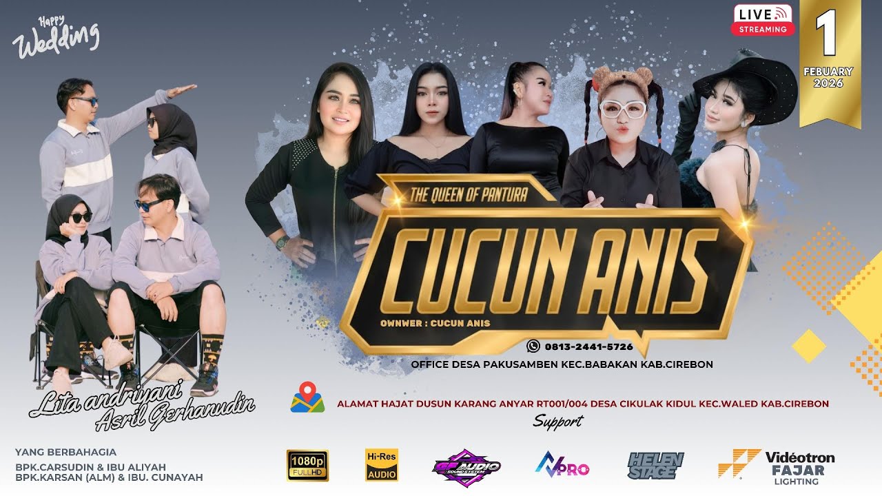 LIVE ORGAN DANGDUT CUCUN ANIS || WEDDING LITA & ASRIL DESA CIKULAK KIDUL - WALED - CIREBON