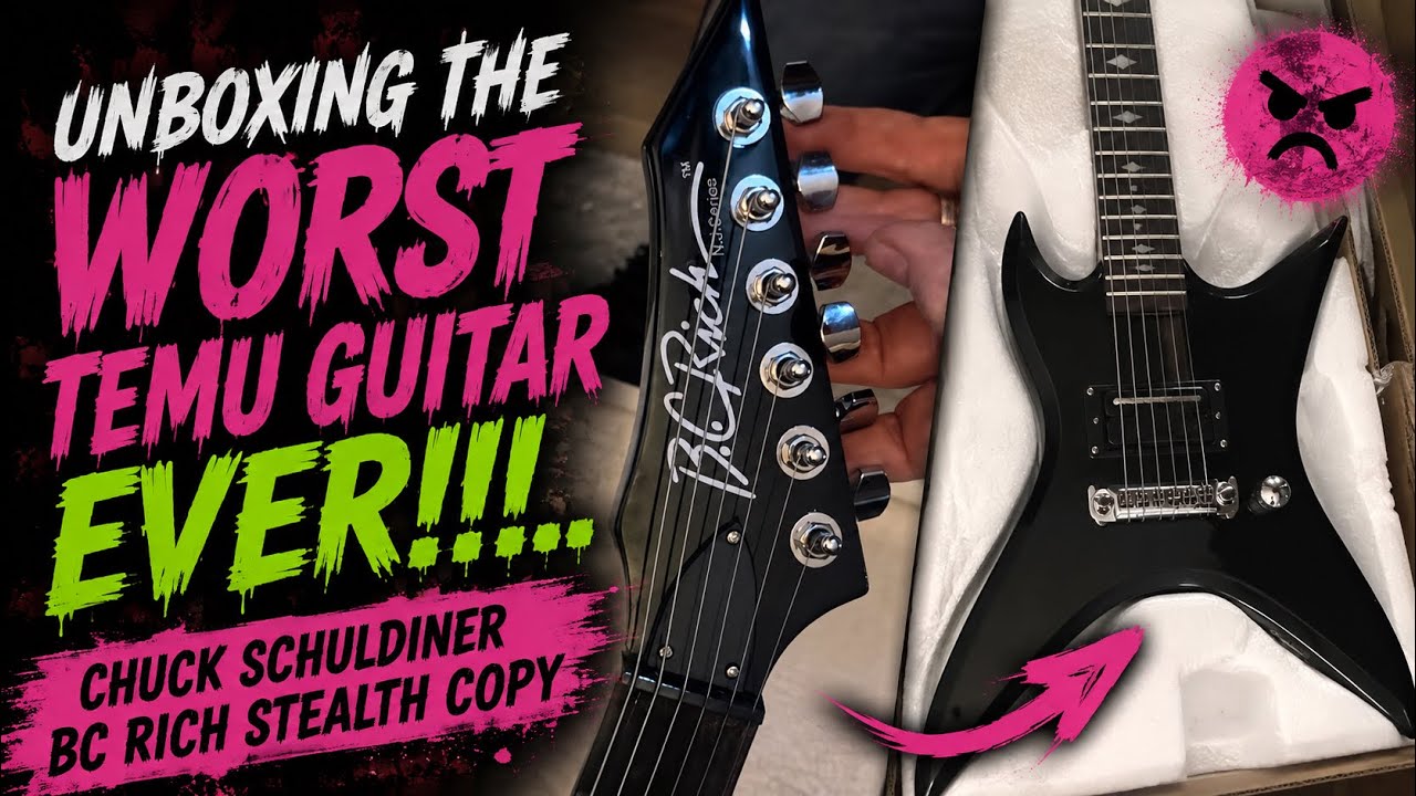 Unboxing - Chuck Schuldiner BC Rich Stealth Guitar - But from Temu