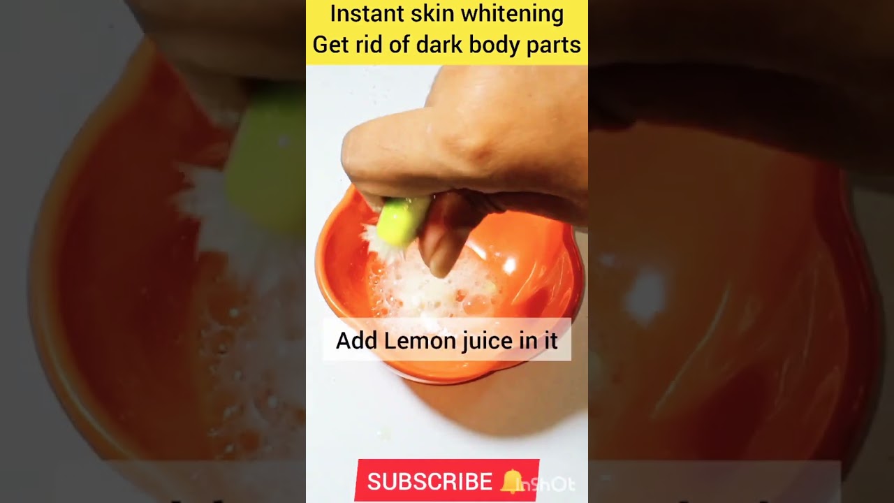 Baking soda skin whitening 🥰| skin whitening home remedies | get rid of dark body parts #shorts #diy