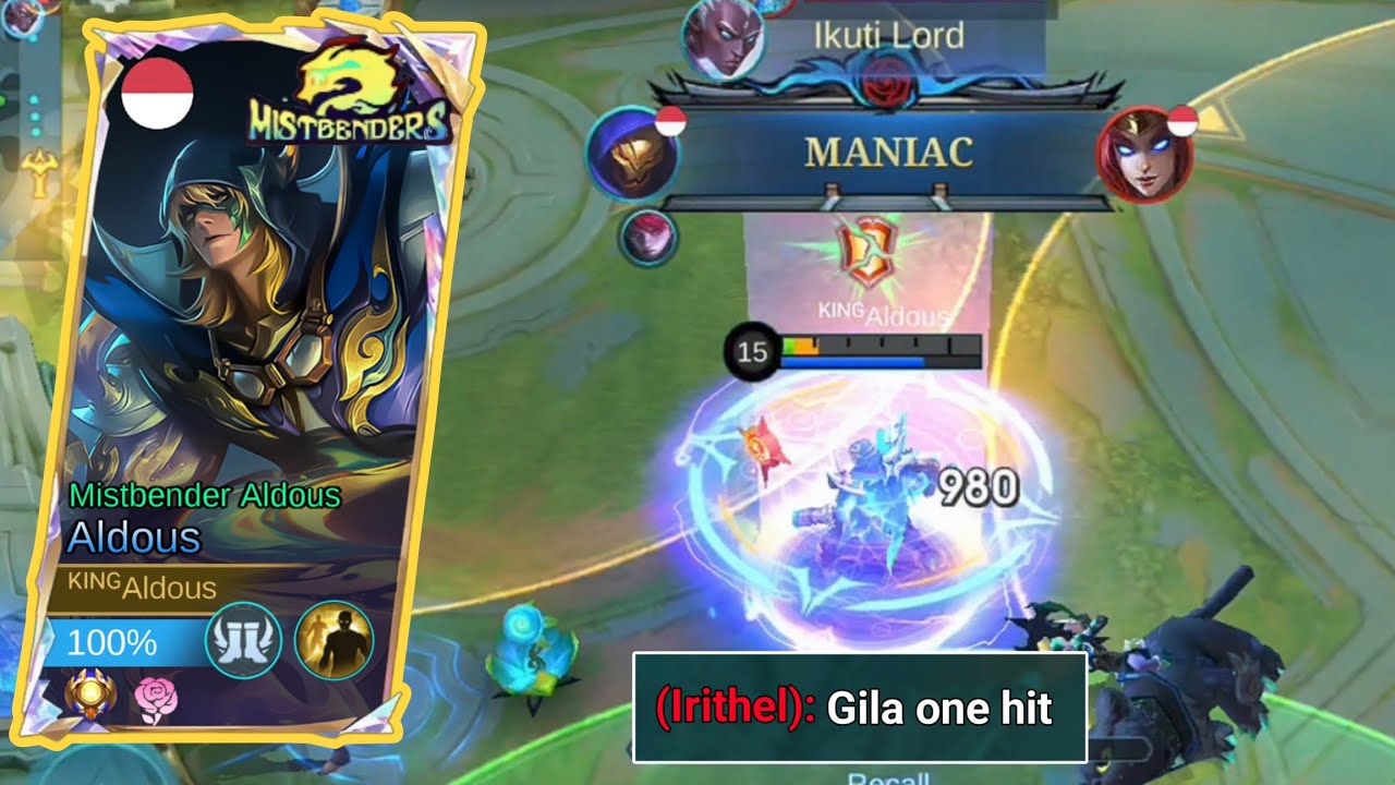 GILA COMBO BUILD ALDOUS TERBARU!!! MANIAC SAMPAI 2X MUSUH AUTO TRAUMA -MLBB