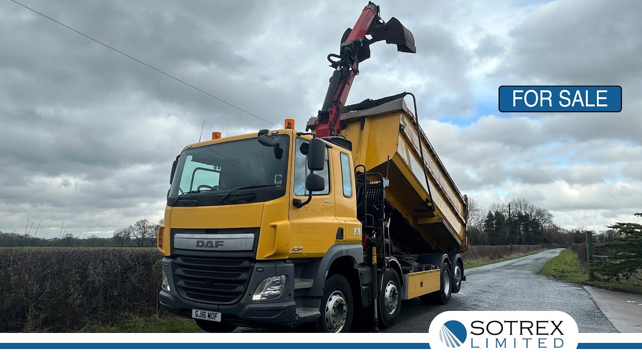 For Sale - New Stock From Sotrex: DAF CF 400 8 X 2 Steel Tipper with Grab