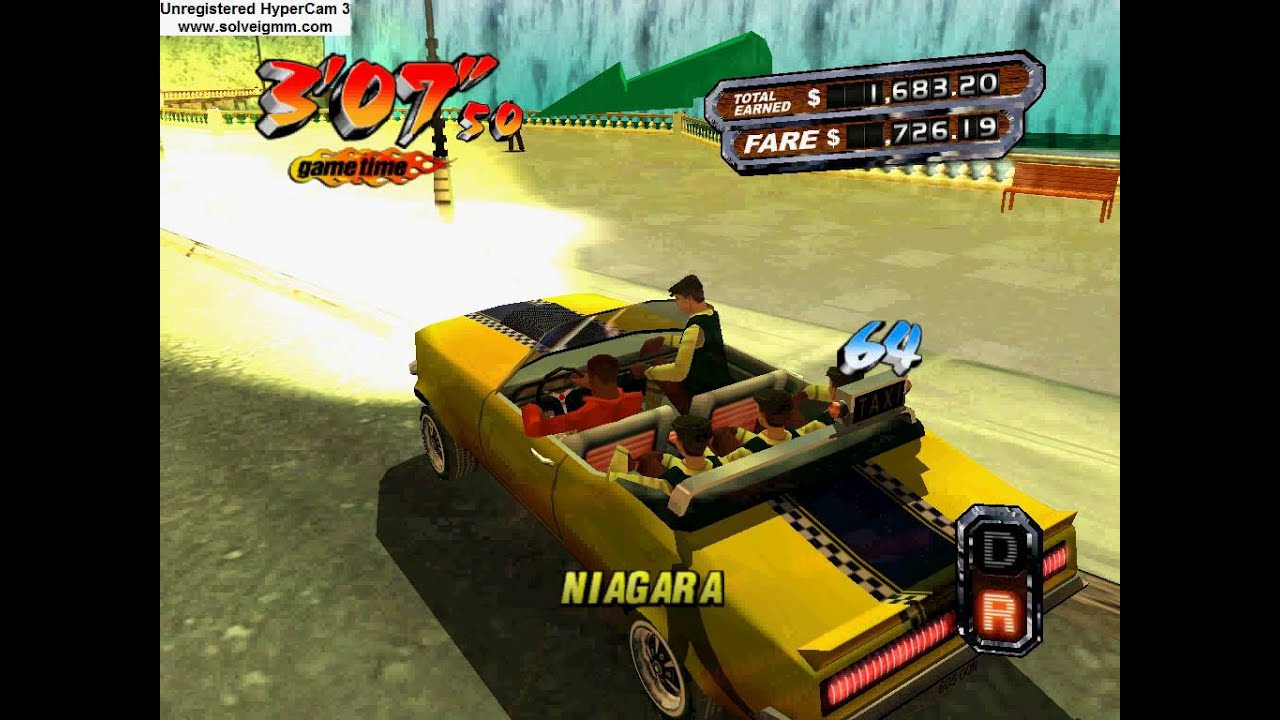 Crazy Taxi 3 Glitter Oasis Gameplay (Bixbite) 5 Min.