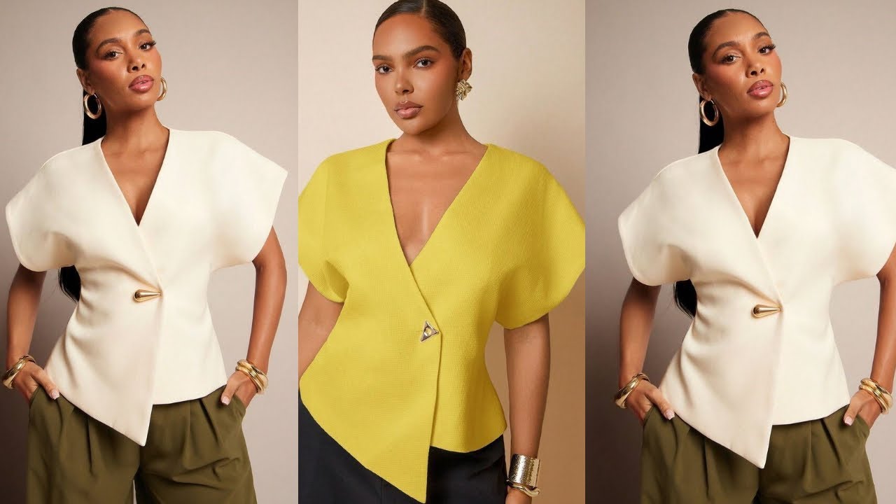 Как сшить этот стильный топ с асимметричным подолом и перекрывающимися деталями. Модный топ с пер...