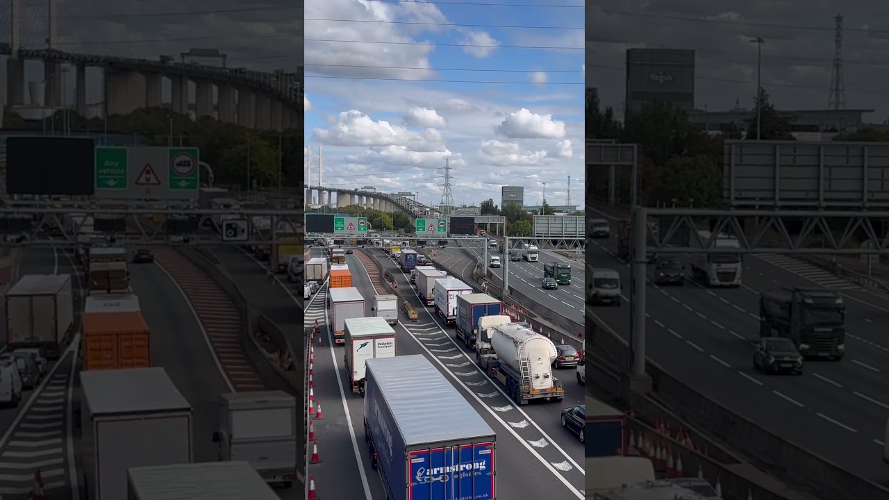 Traffic at the Dartford Crossing #dartford #dartfordcrossing #bridge #kent #truckspotting #traffic